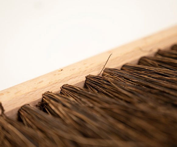 Traditional Wooden Platform Broom With Handle - Medium Stiff